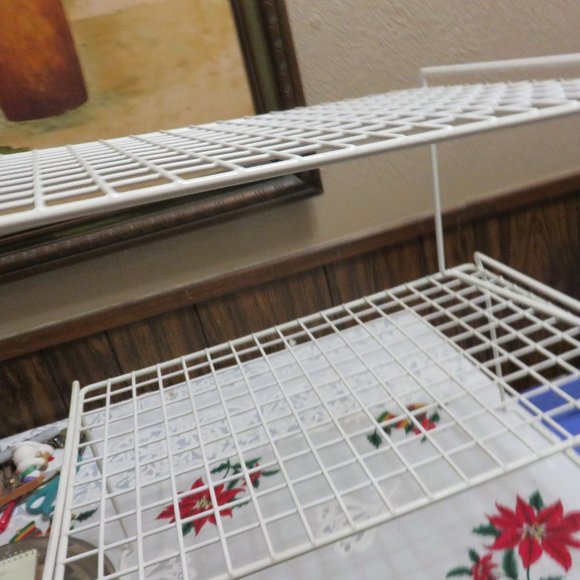 Kitchen 2 Vinyl Coated Wire Shelves That Are 18 X 12 X 9 Inches Talll